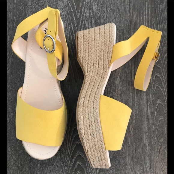 womens yellow espadrilles